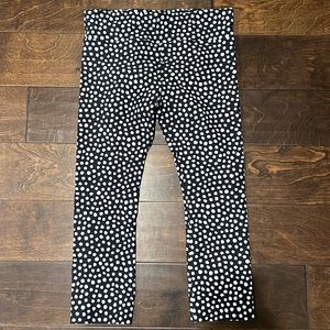 Lorna Jane leggings size small black and white polka dot